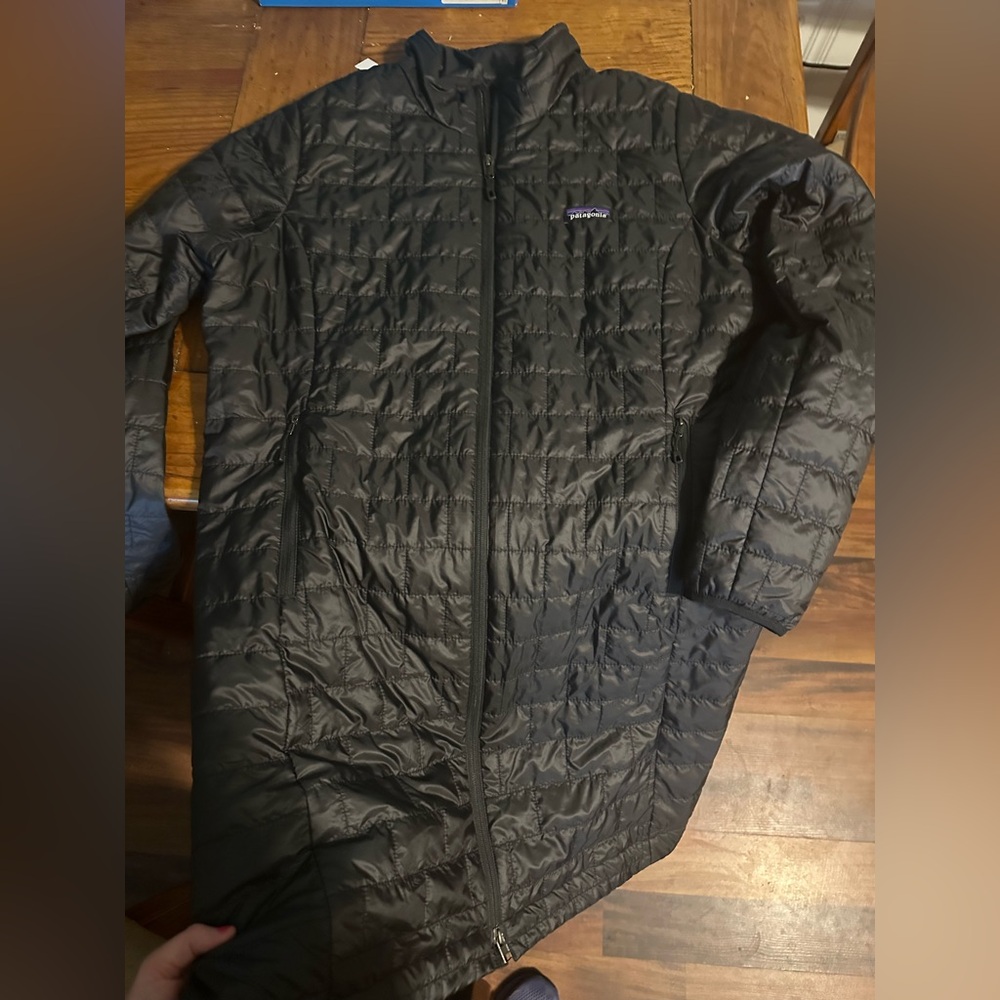 Patagonia Black Quilted Full-Length Jacket- New